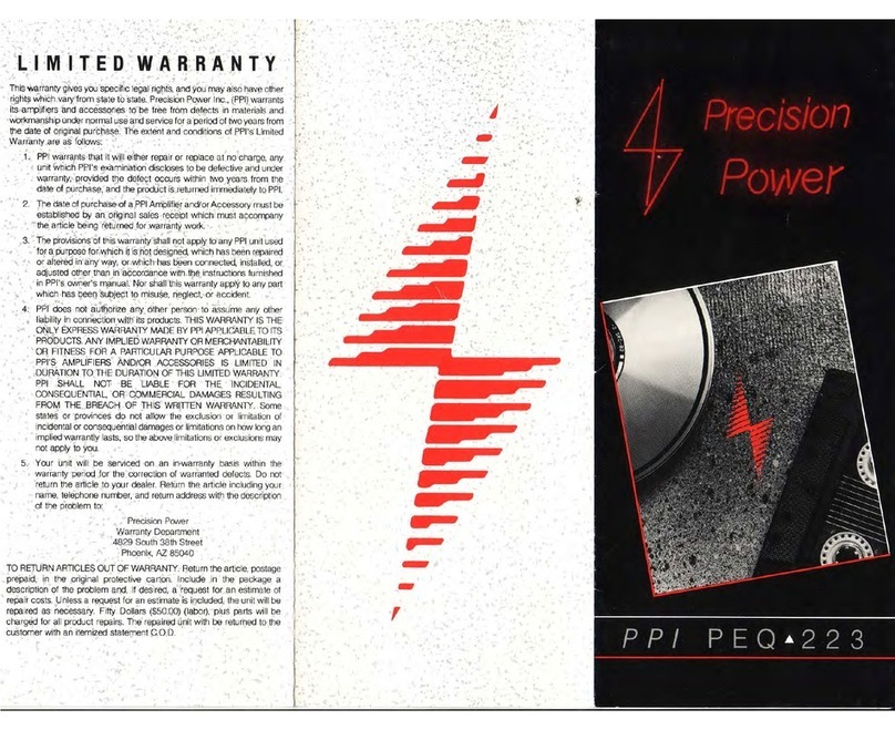 Precision Power PEQ-223 User manual