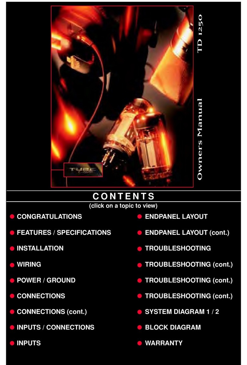 Precision Power TD 1250 User manual