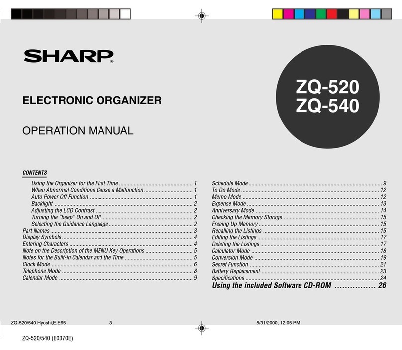 Sharp ZQ-520 Operation manual