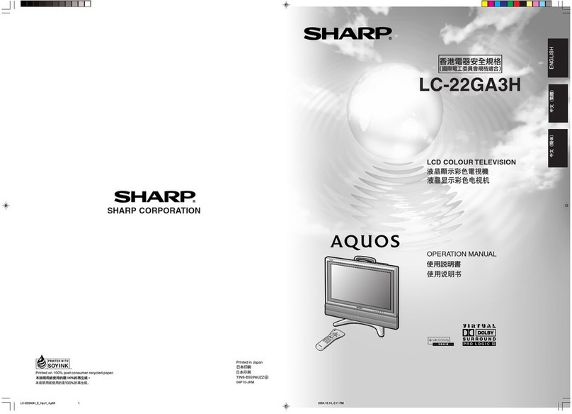 Sharp AQUOS LC-22GA3H User manual