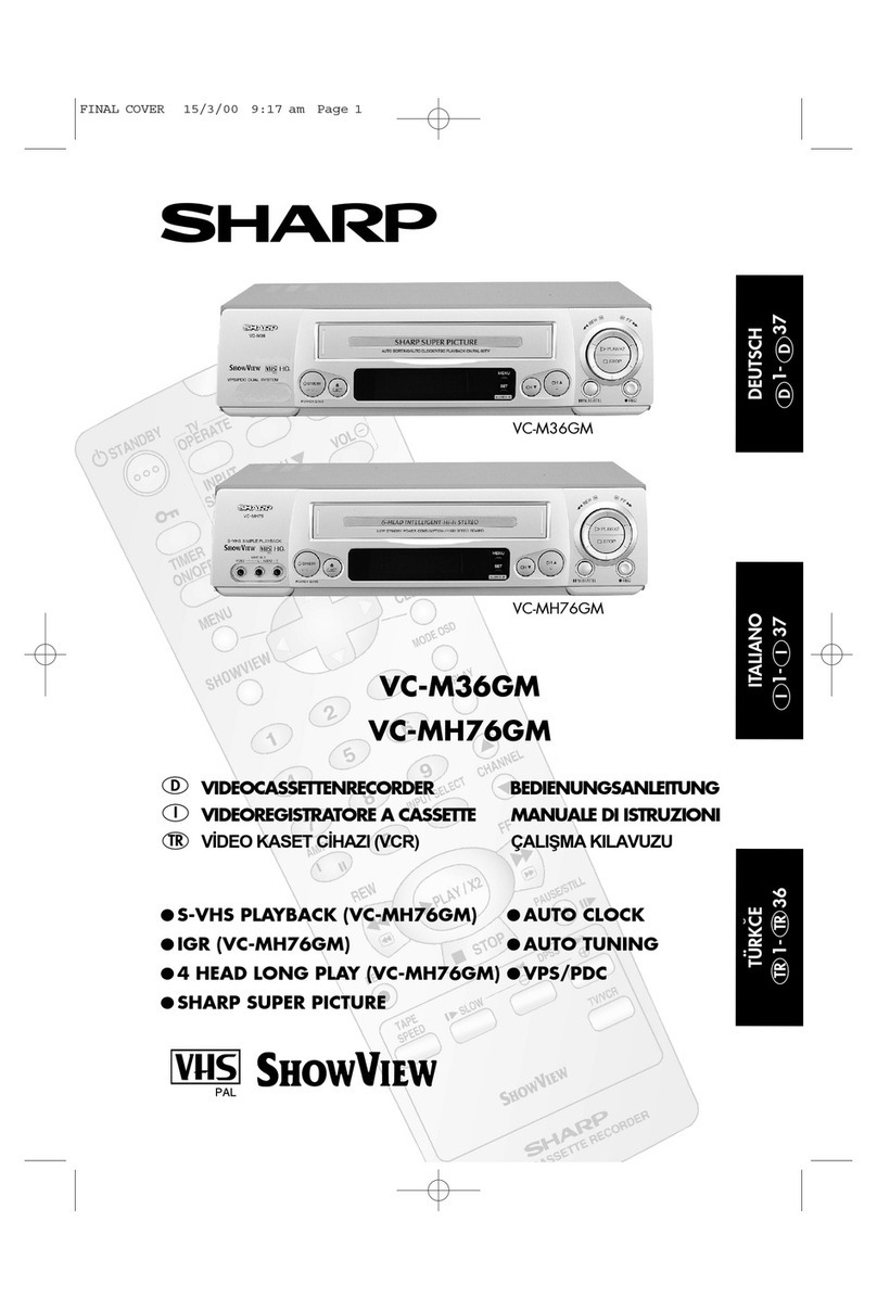 Sharp VC-M36GM Quick start guide Sharp VC-M36GM Quick start guide
