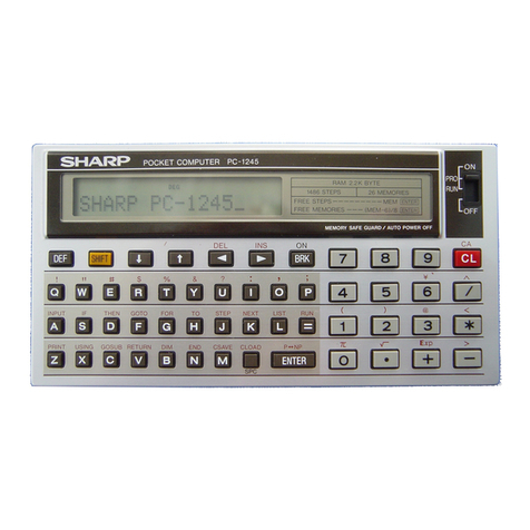 Sharp PC-1245 instruction manual