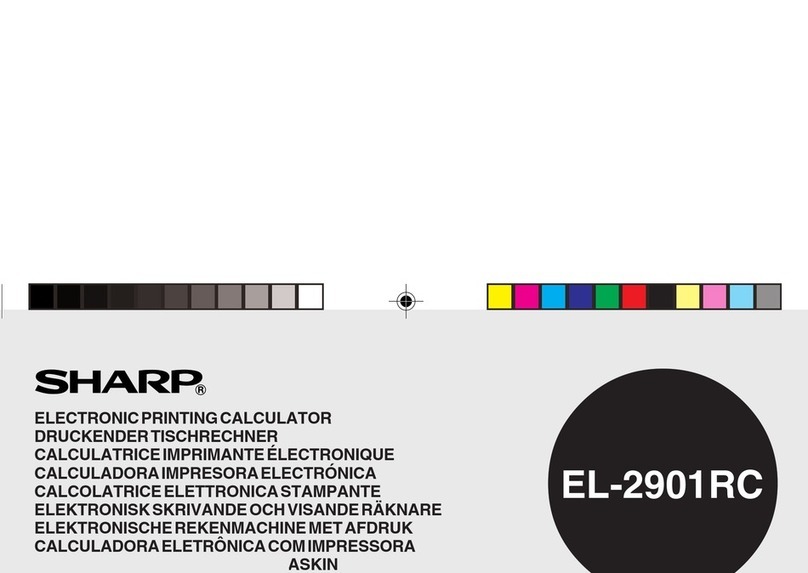 Sharp EL-2901RC Operation manual