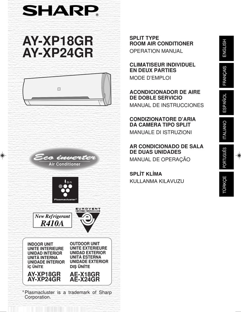 Sharp AY-XP18GR User manual