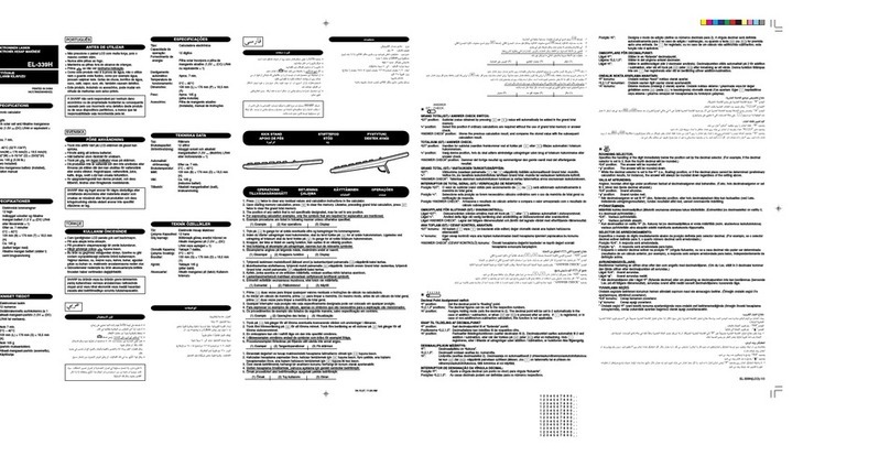 Sharp ELSIMATE EL-339H User manual