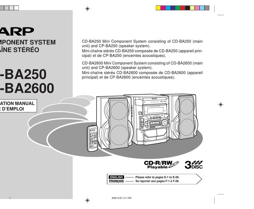 Sharp AQUOS CD-BA250 User manual