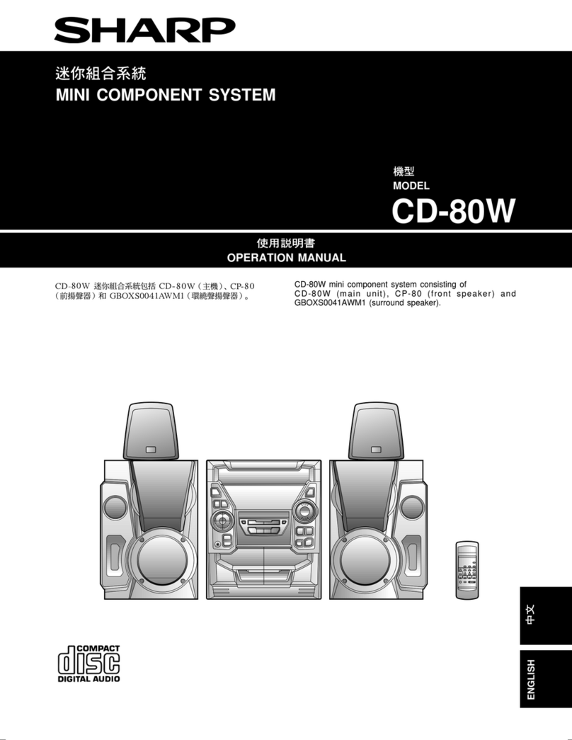 Sharp CD-80W User manual
