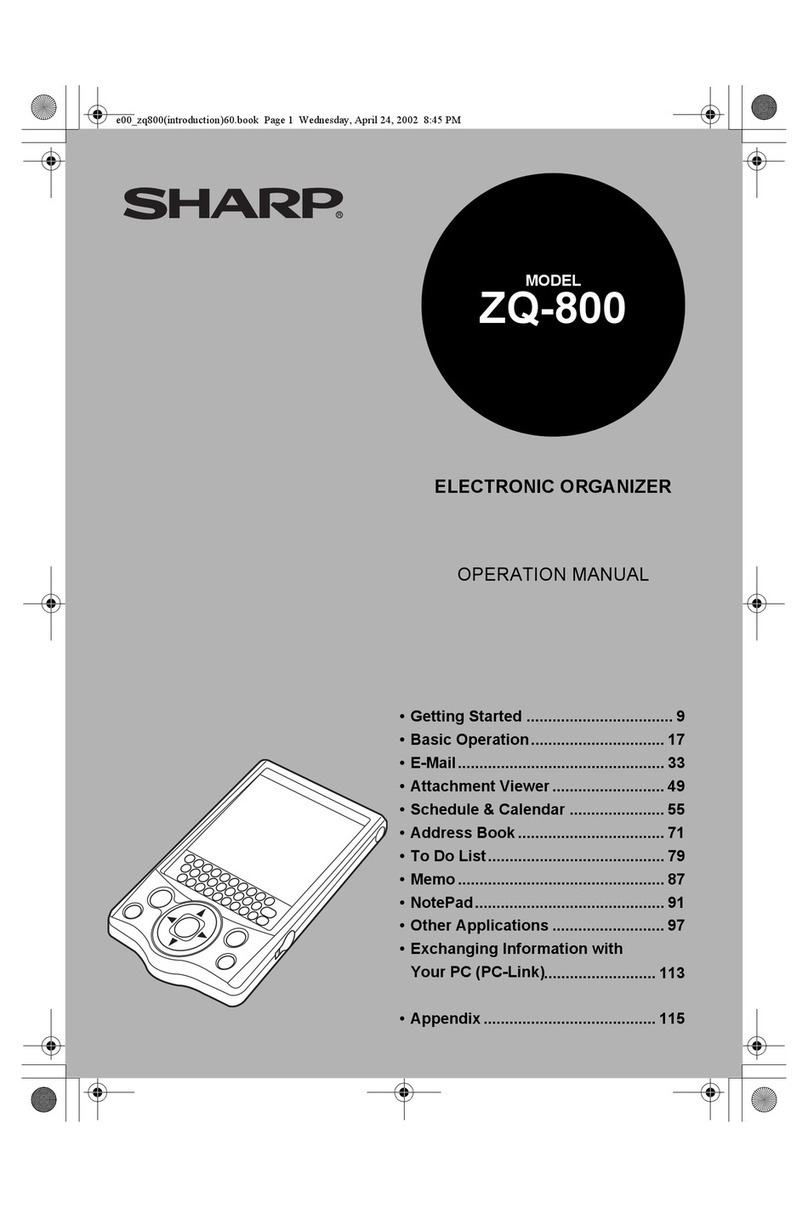 Sharp ZQ-800 User manual Sharp ZQ-800 User manual
