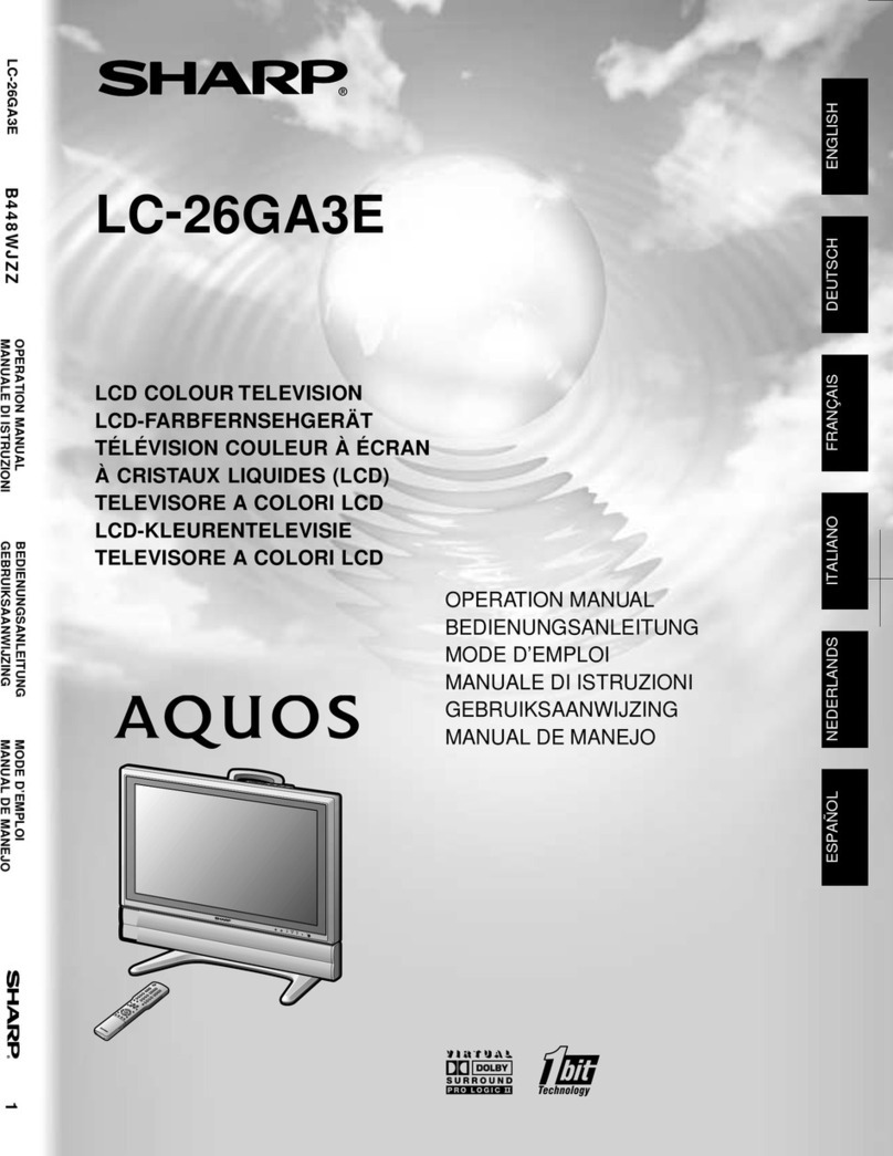 Sharp LC-26GA3E User manual