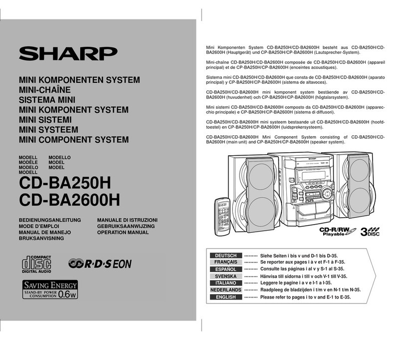 Sharp CD-BA250H User manual