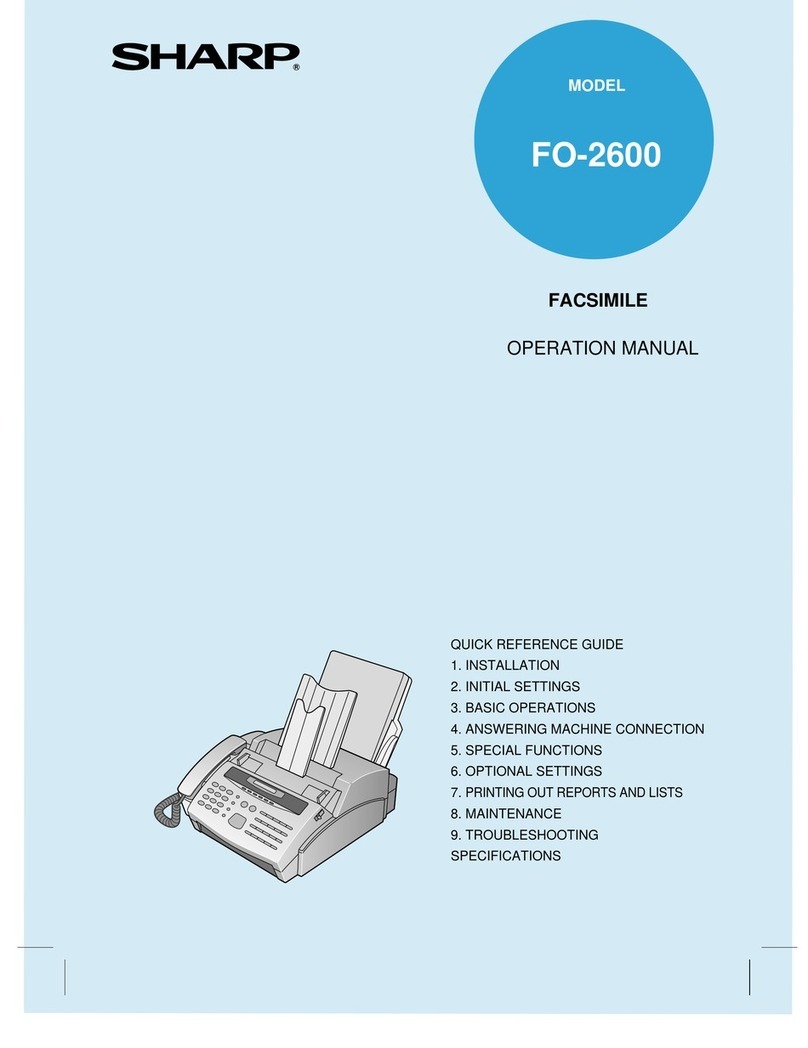 Sharp FO-2600 User manual