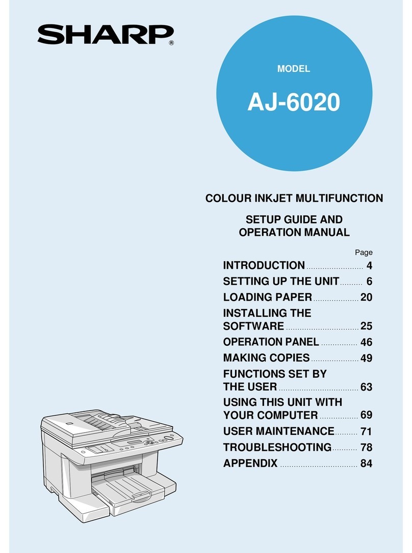 Sharp AJ-6020 User manual Sharp AJ-6020 User manual