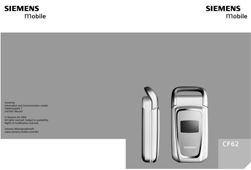 Siemens CF62 User manual