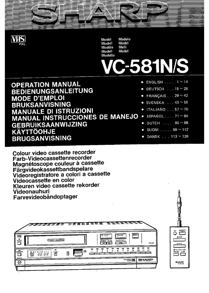 Sharp VC-581N User manual Sharp VC-581N User manual