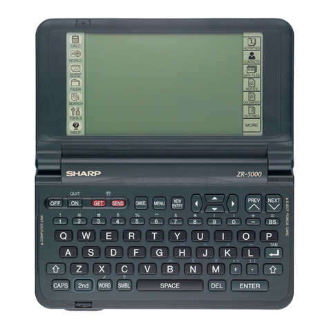 Sharp ZAURUS ZR-5000 Operation manual
