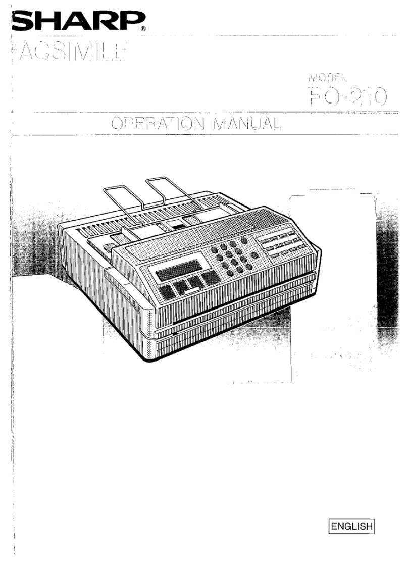 Sharp FO-210 User manual