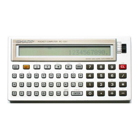 Sharp PC-1251 User manual