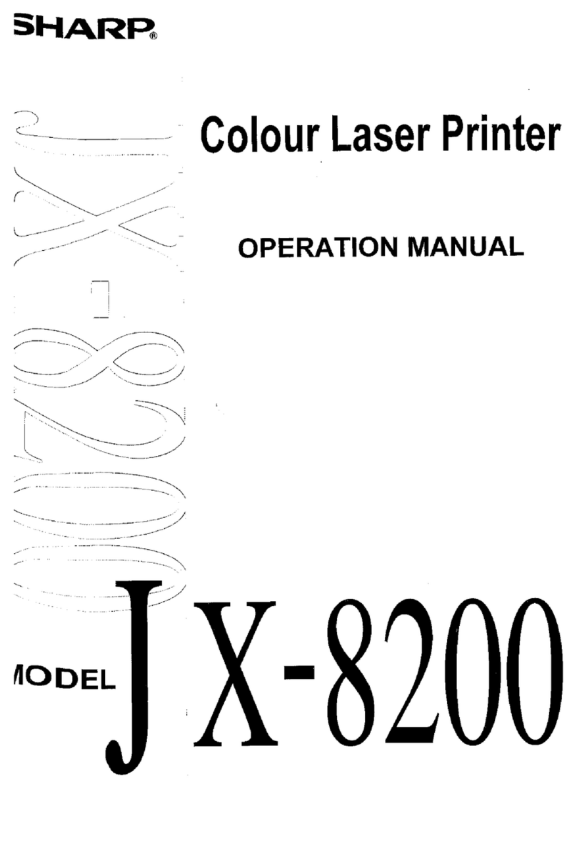 Sharp JX-8200 User manual Sharp JX-8200 User manual