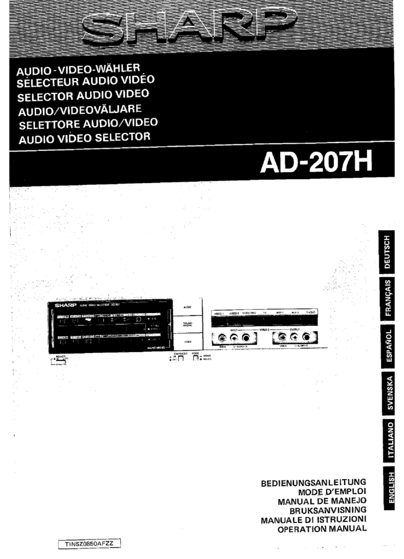 Sharp AD-207H Operation manual