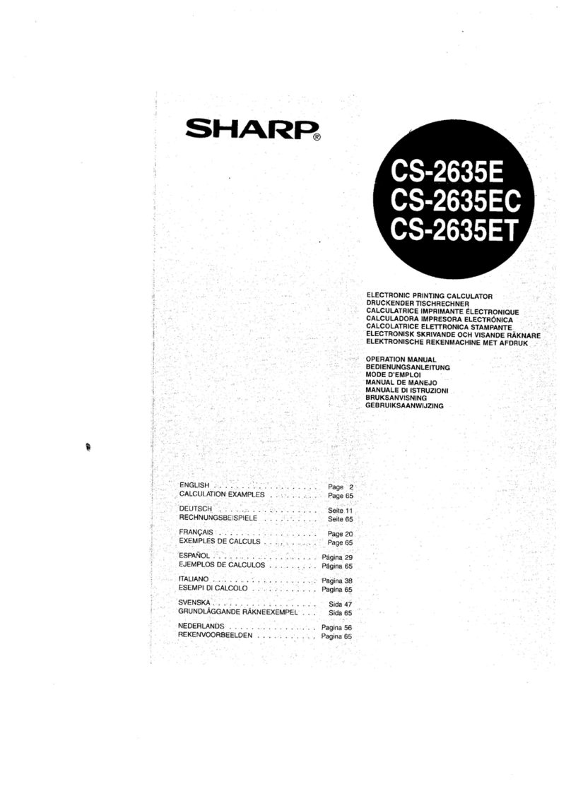 Sharp CS-2635E User manual