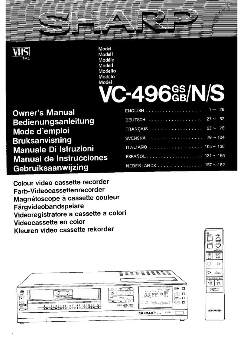 Sharp VC-496GSN User manual