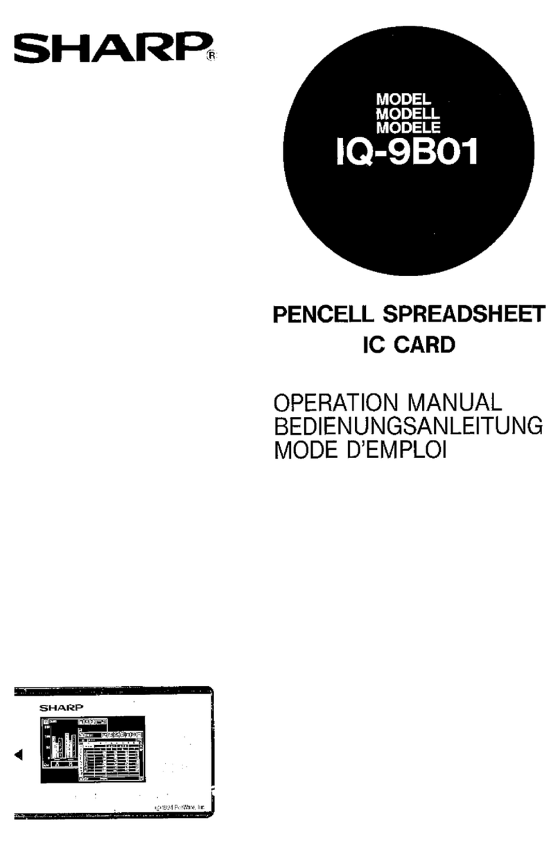 Sharp PenCell IQ-9B01 User manual