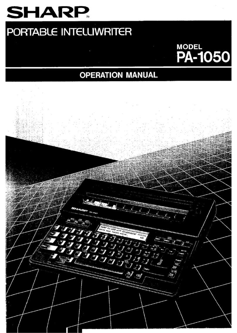 Sharp PA-1050 User manual
