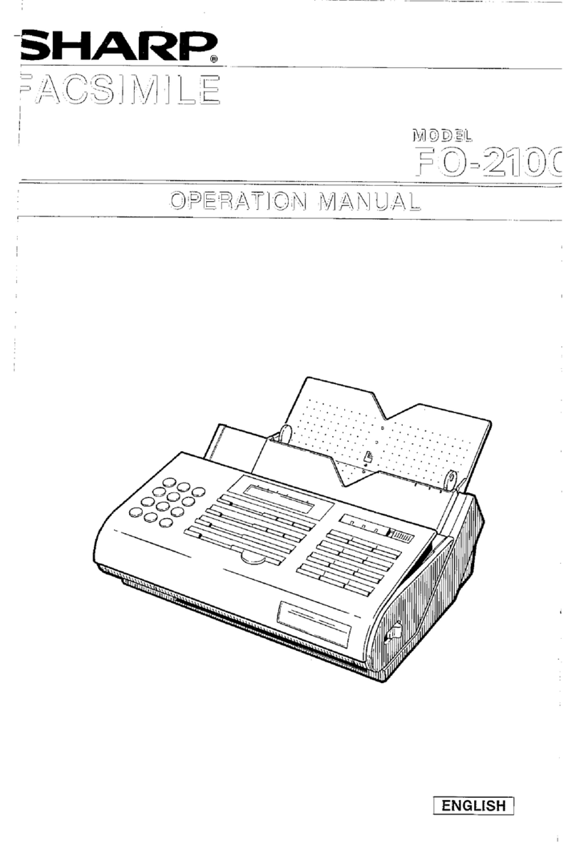 Sharp FO-2100 User manual