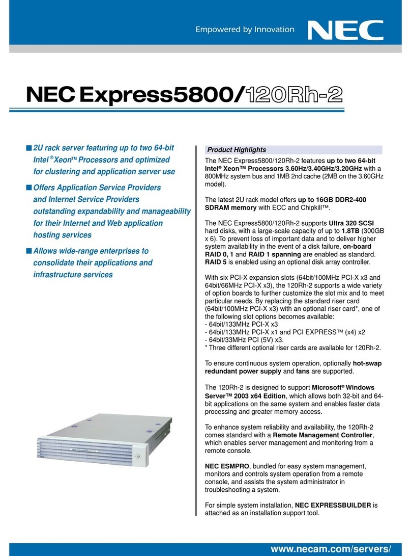 NEC Express5800/120Rh-2 datasheet