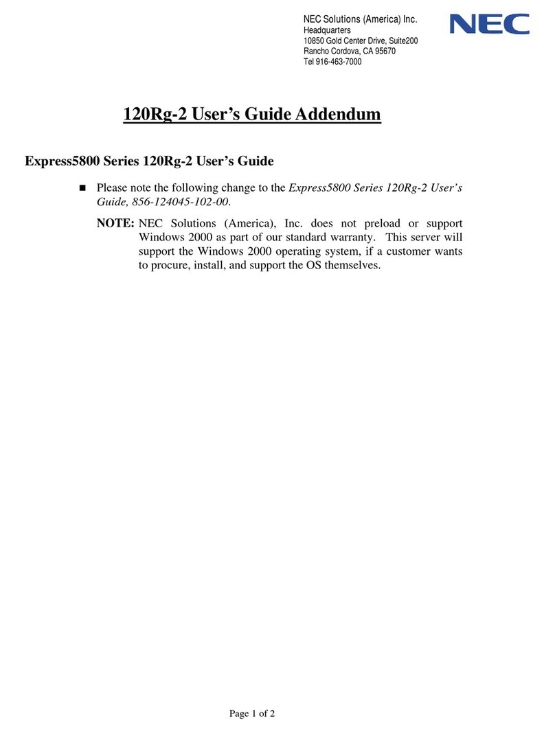 NEC NEC Express5800 Series User manual