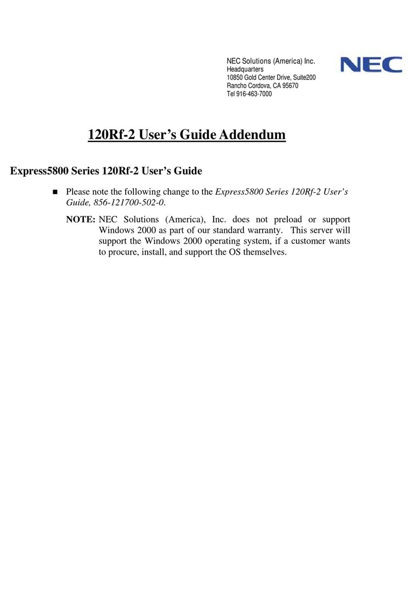 NEC NEC Express5800 Series User manual