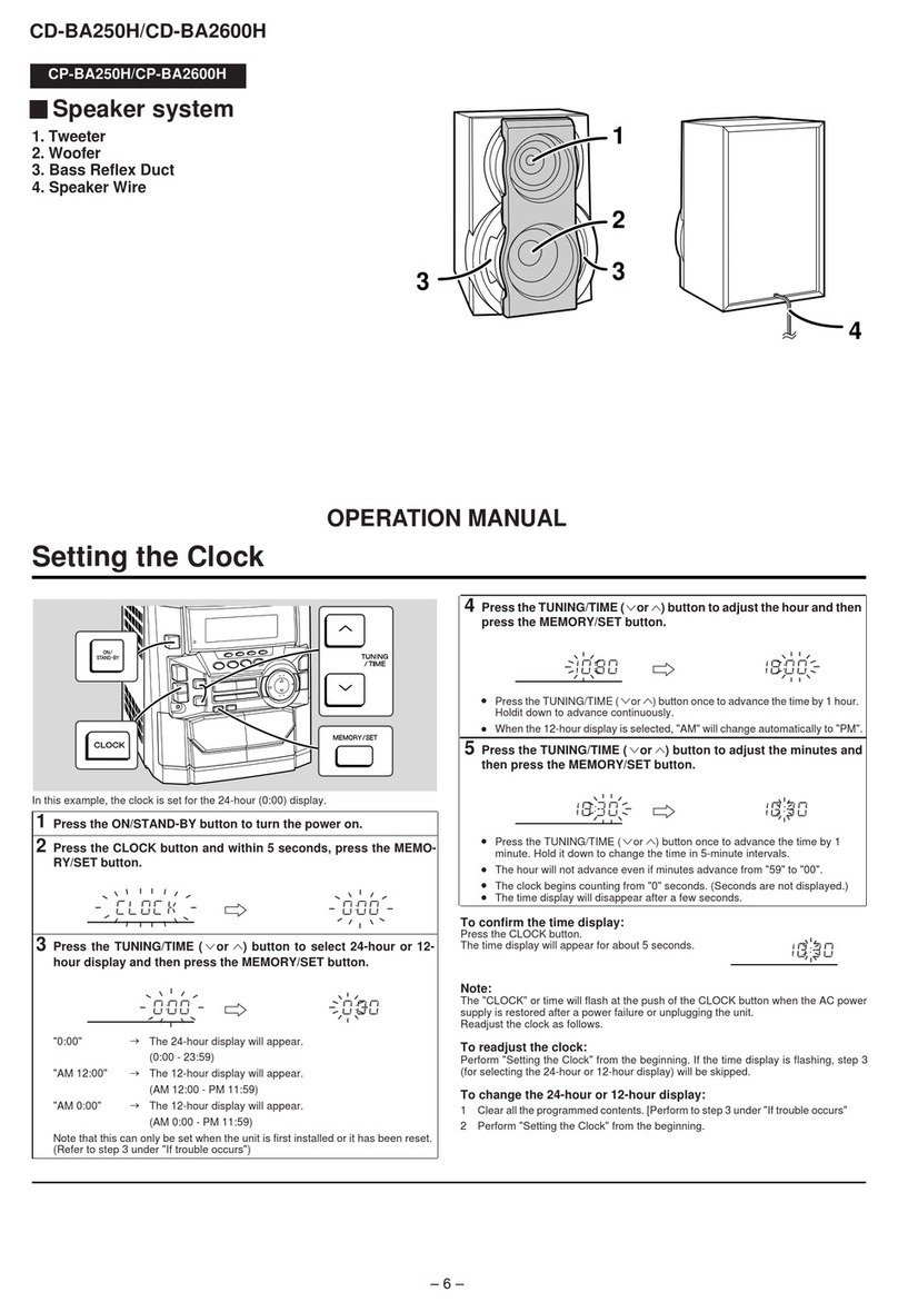 Sharp CD-BA250H User manual