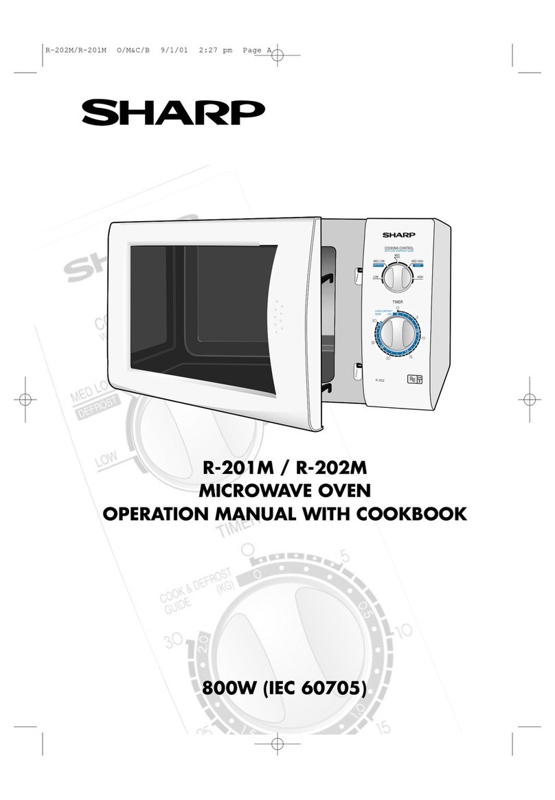 Sharp R-201M Operation manual with cookbook
