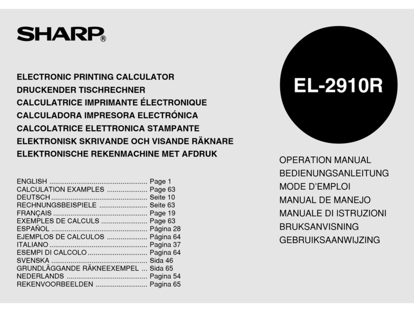 Sharp EL-2910R User manual