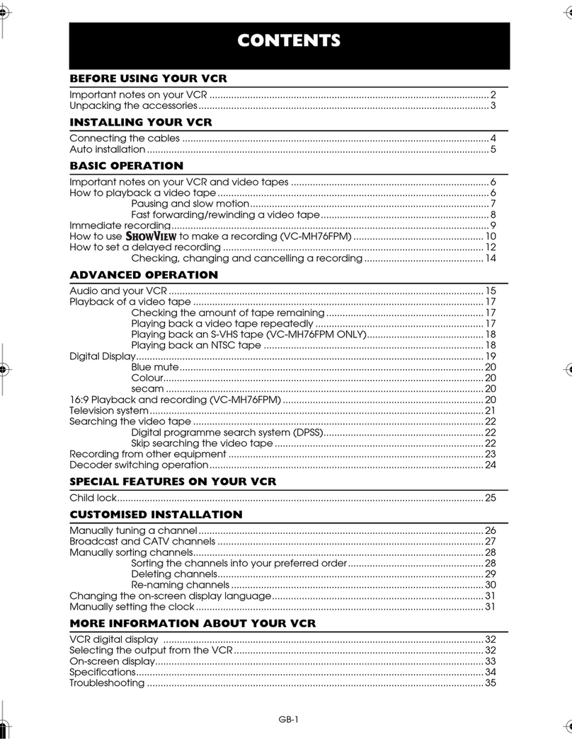 Sharp VC-MH75FPM User manual Sharp VC-MH75FPM User manual
