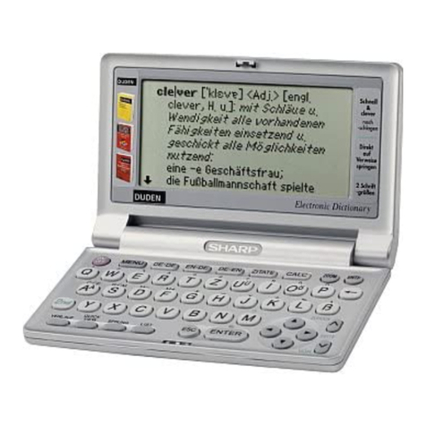 Sharp PW-E510 User manual Sharp PW-E510 User manual