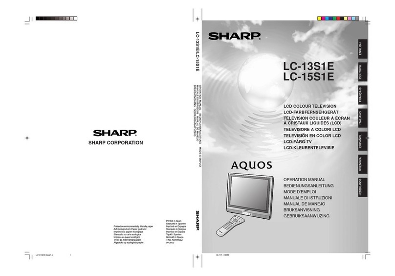 Sharp Aquos LC-13S1E User manual