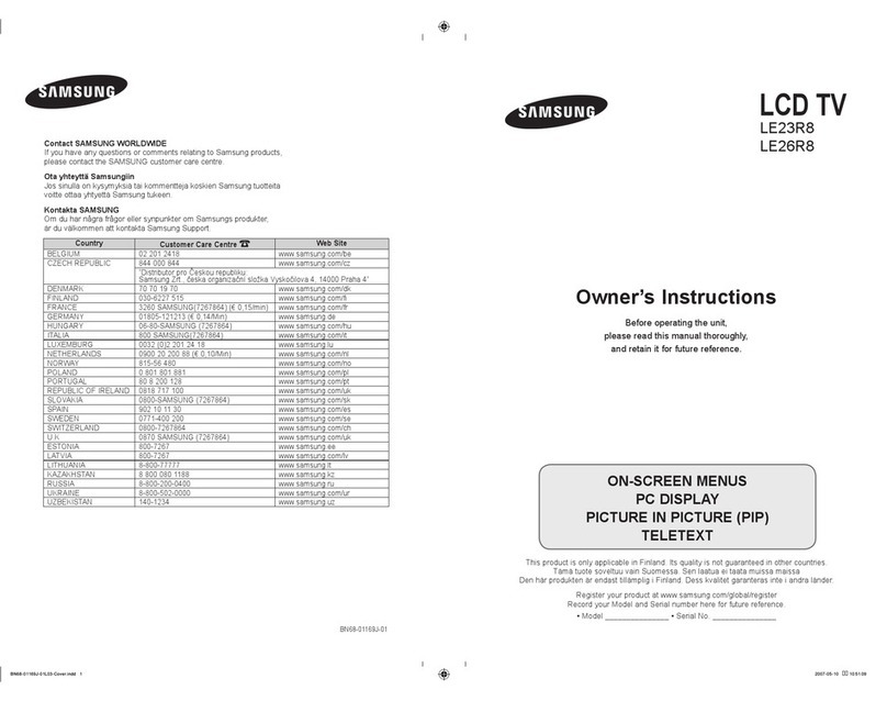 Samsung LE23R8 User manual