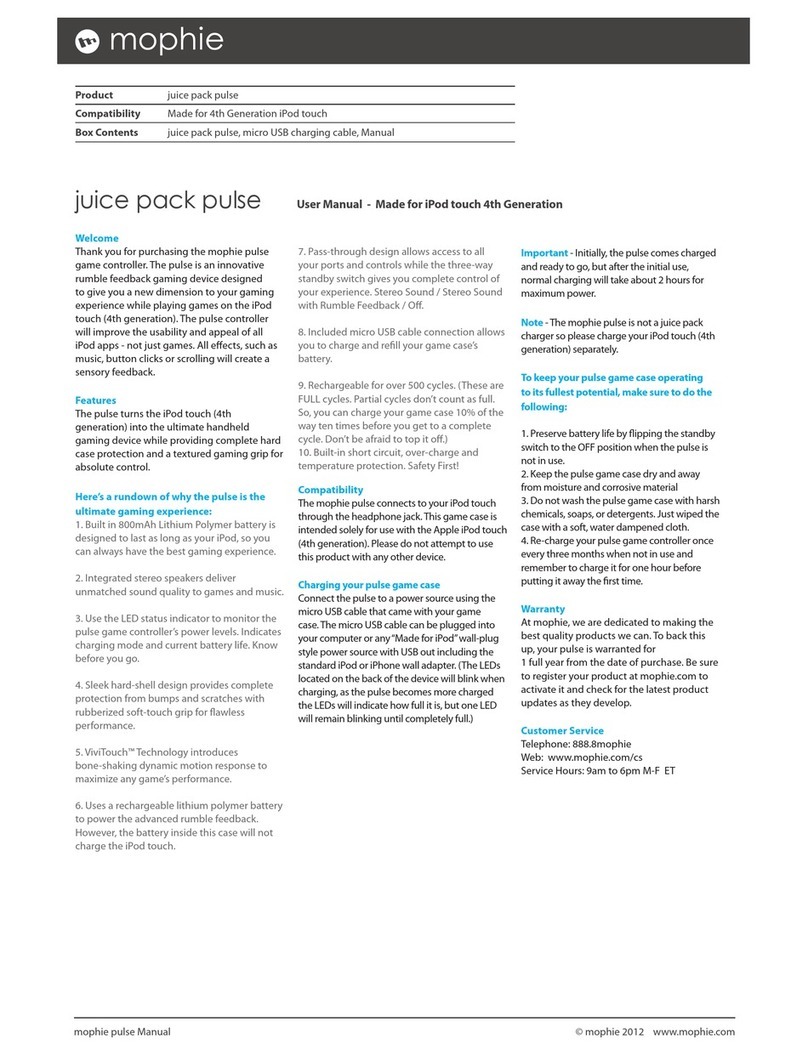 Mophie Juice Pack Pulse user manual