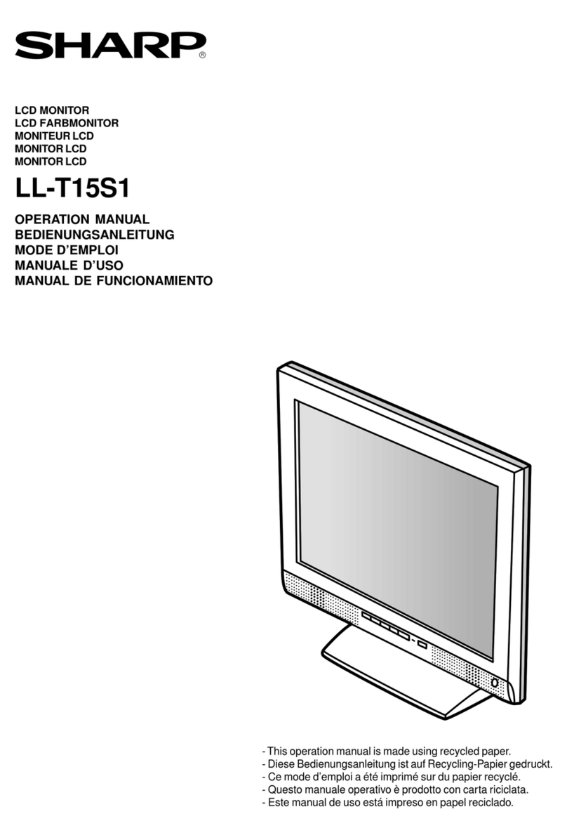 Sharp LL-T15S1 - 15" LCD Monitor User manual