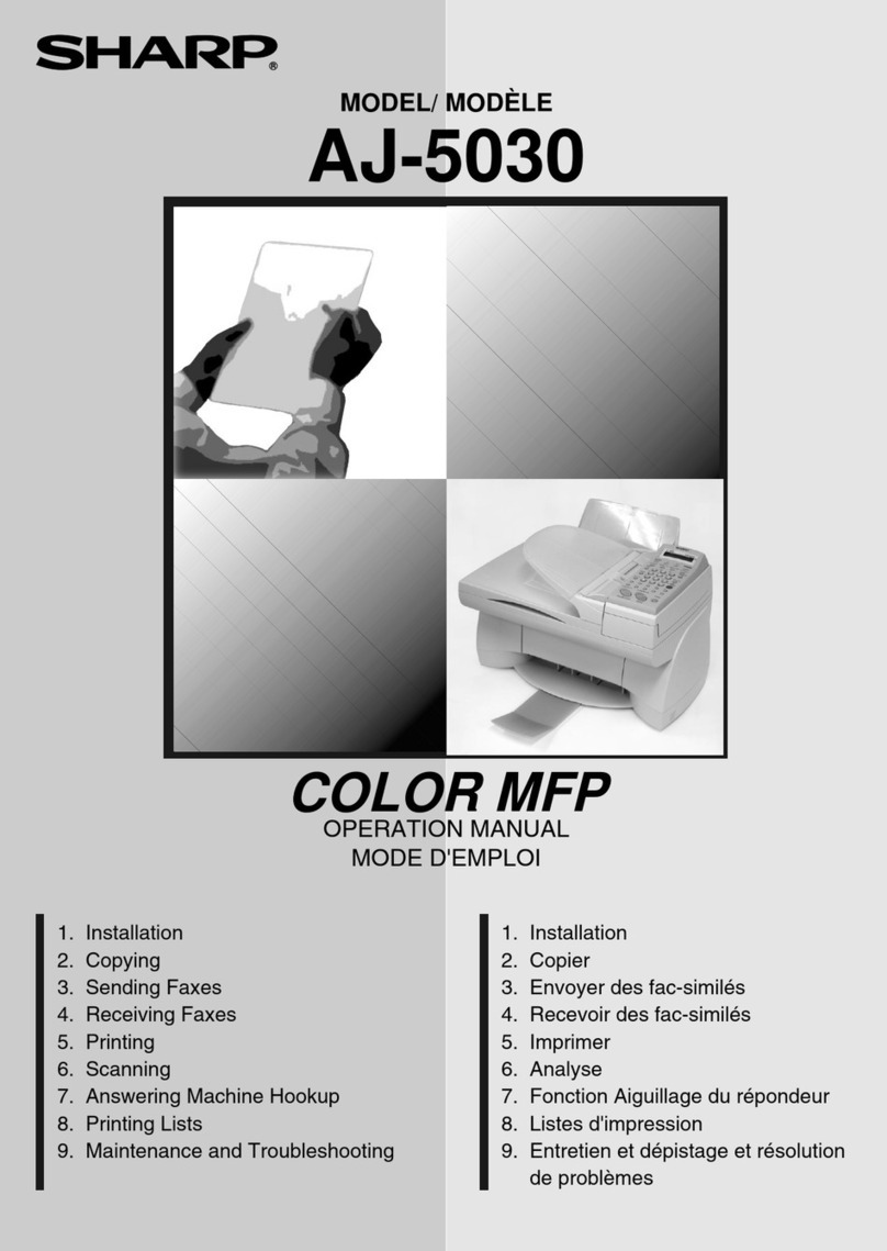 Sharp AJ-5030 User manual Sharp AJ-5030 User manual