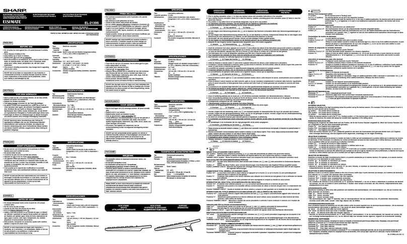 Sharp Elsi Mate EL-2139S User manual
