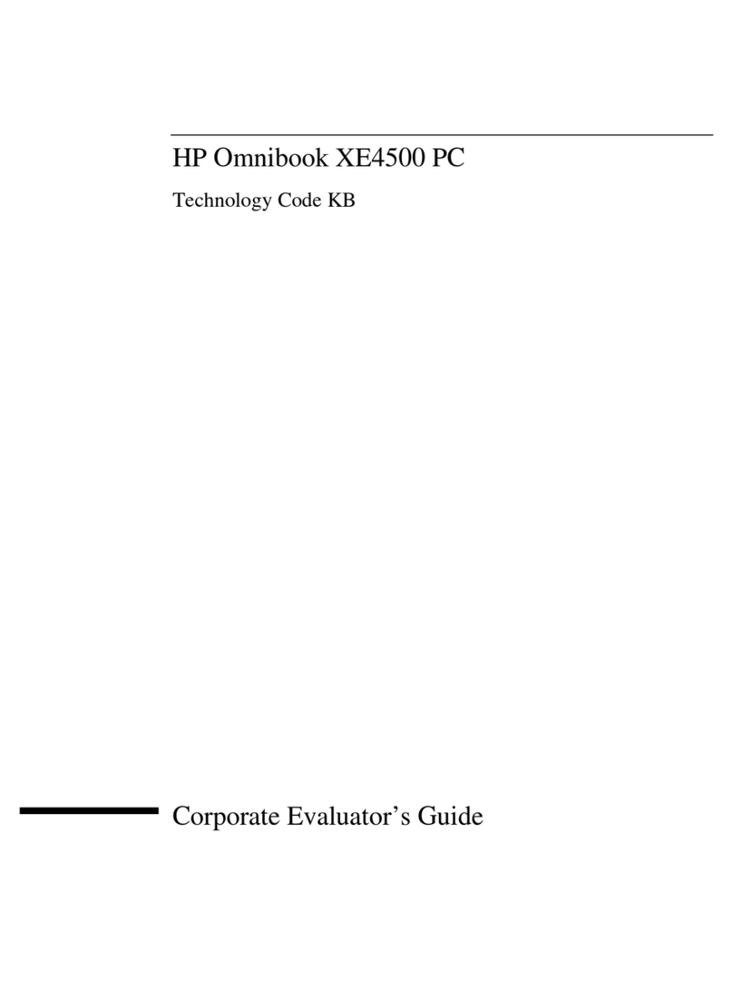 HP OmniBook XE4100 User manual HP OmniBook XE4100 User manual