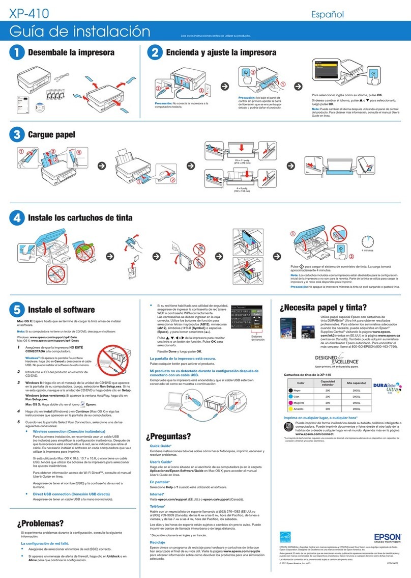 Epson XP-410 Parts list manual