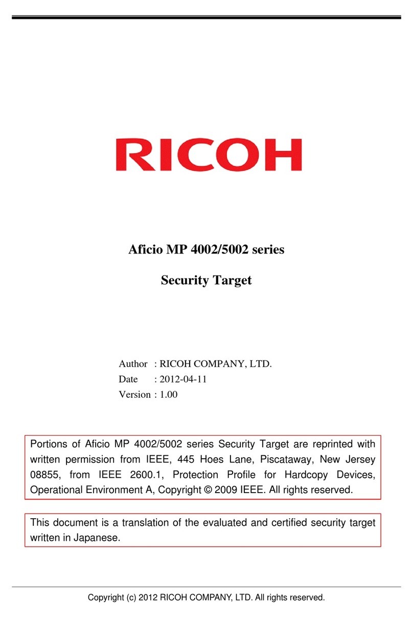 Ricoh Aficio MP 5002SP User manual