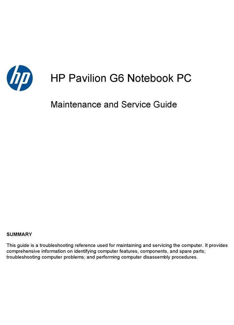 HP Pavilion g6-1100 Manual