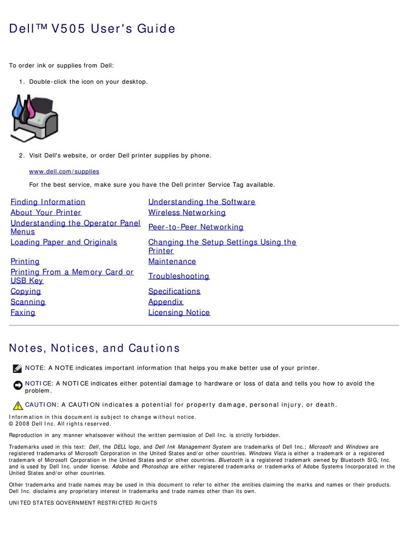 Dell V505 All In One Inkjet Printer User manual Dell V505 All In One Inkjet Printer User manual