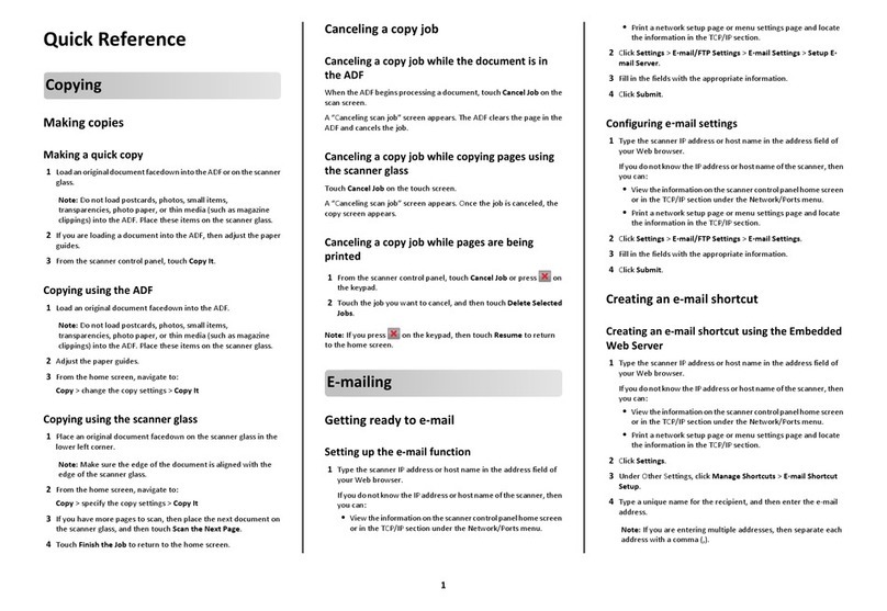 Lexmark MX6500E User manual