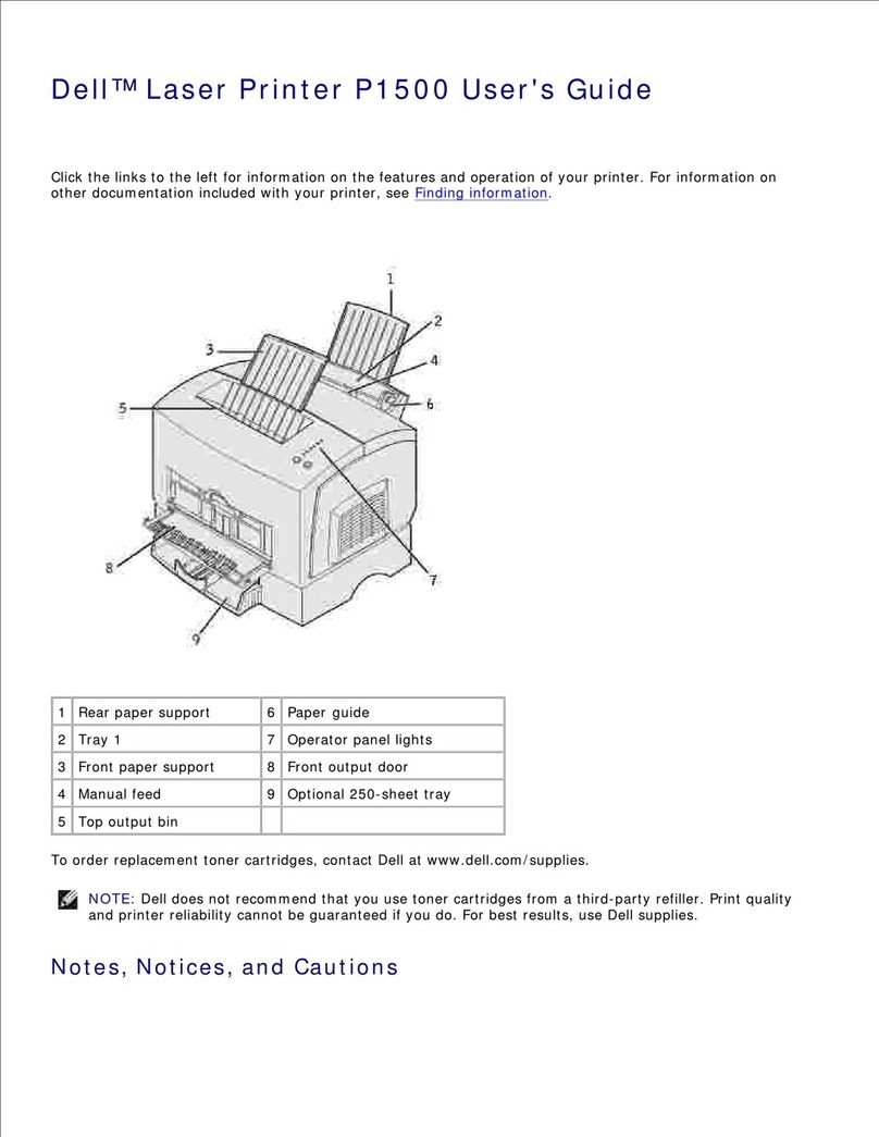 Dell P1500 User manual