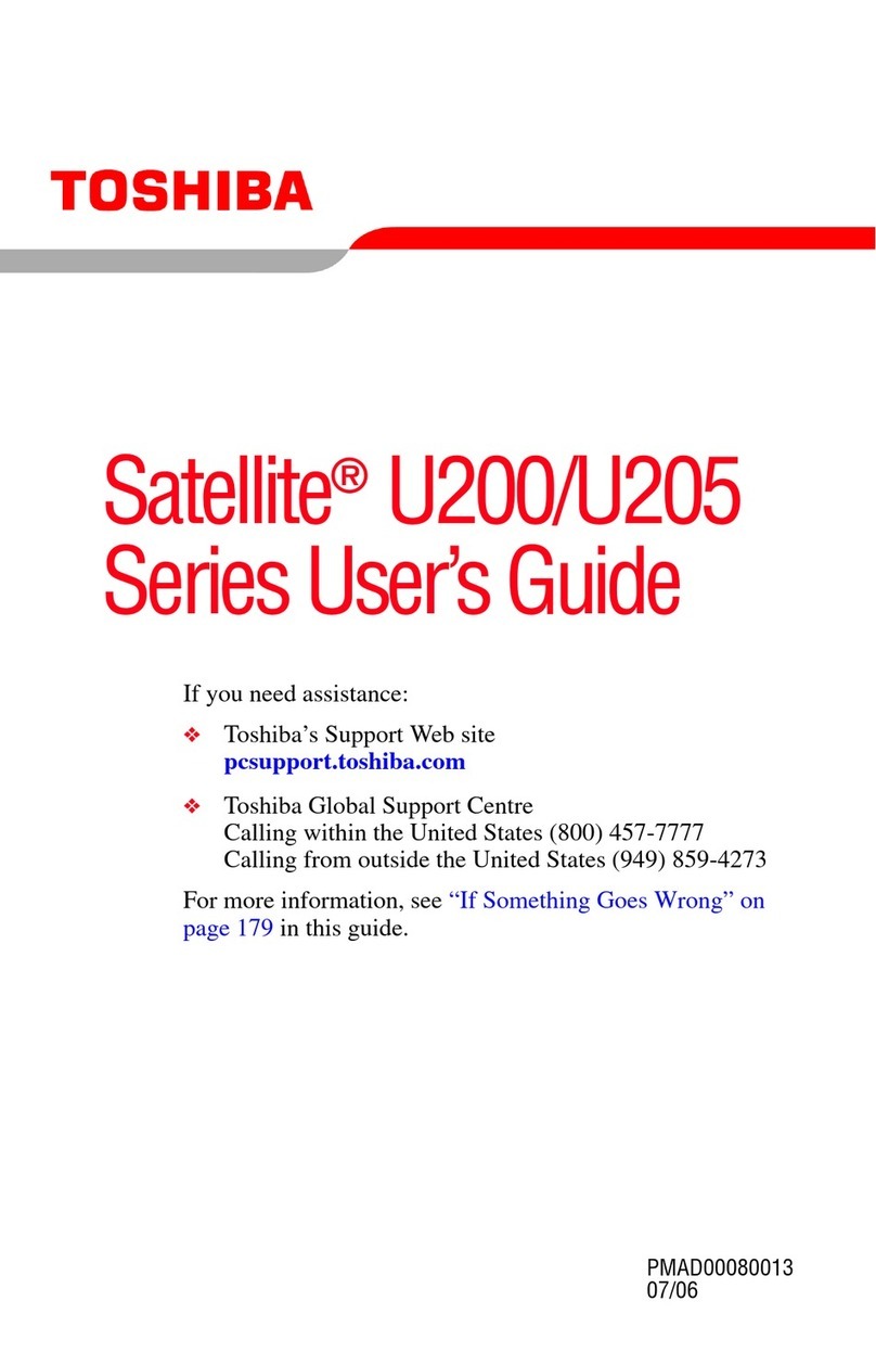 Toshiba U205-S5002 User manual